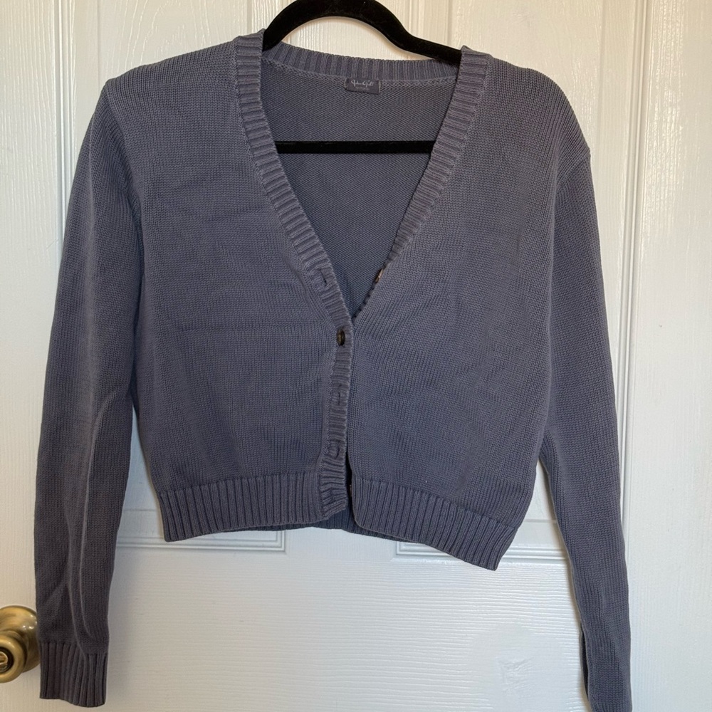 Brandy Melville Blue Cardigan Sweater